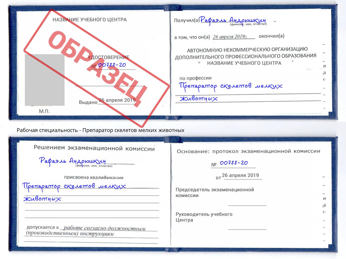 Препаратор скелетов мелких животных Сергиев Посад